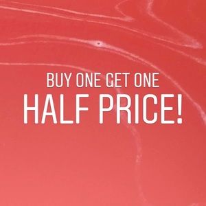 Buy one item, get the second (lesser) half off!!! 🥂